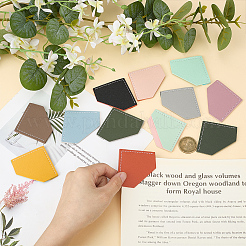 12 шт. 12-х цветные закладки из искусственной кожи в форме ромба&nbsp;AJEW-CL0001-22