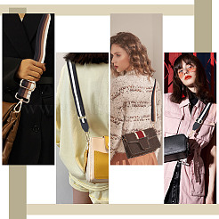 2 Stil Streifenmuster Polyester-Taschenband&nbsp;FIND-FH0002-90