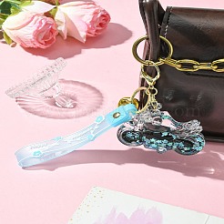 Акриловый брелок для мотоцикла с зыбучим песком KEYC-YW00057-01