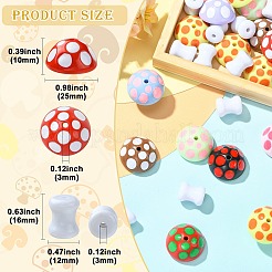 40 個 2 スタイル不透明なアクリル ビーズ  混合色  混合図形  16~25x12~25mm  穴：3mm  20個/スタイル&nbsp;MACR-CJ0002-49