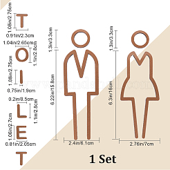 Набор общественных табличек на акриловую дверь в ванную комнату DIY-WH0430-113A