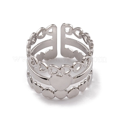 Кольца-манжеты в форме сердца из нержавеющей стали 304&nbsp;RJEW-G285-53P