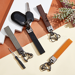 4 комплект 4-х цветных брелоков из микрофибры и кожи&nbsp;KEYC-GA0001-16