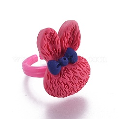 Кольца из смолы в виде кролика RJEW-JR00245-M
