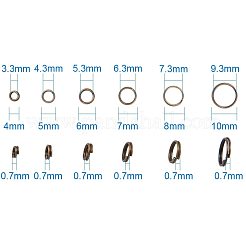 Латунные разрезные кольца и латунное кольцо помощник KK-PH0034-52AB