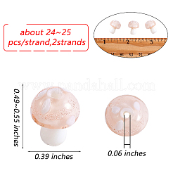 Cuentas de setas artesanal murano hebras&nbsp;LAMP-SZ0001-25A