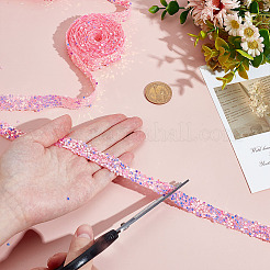 5 ярд блестящие ПВХ пайетки украшения с горячей фиксацией аксессуары&nbsp;DIY-WH0128-19B