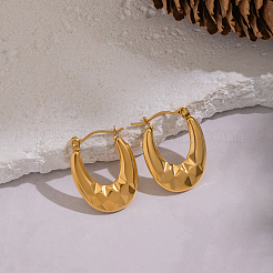 Овальные серьги-кольца из нержавеющей стали 304&nbsp;PG1379