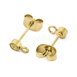 Фурнитура для сережек-гвоздиков из нержавеющей стали 304 STAS-V003-10G-03