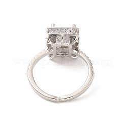 Bagues en laiton zircone cubique micro pavé&nbsp;RJEW-R146-06D-P