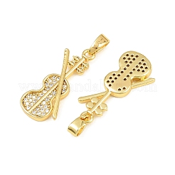 Pendenti in zirconi cubici trasparenti in micro pavè di ottone&nbsp;CU-CBABDE1-16G