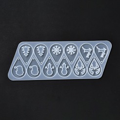 Diy рождественская тема подвеска в форме слезы силиконовые Молды DIY-I102-02