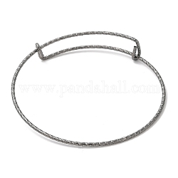 Fabrication de bracelet en fer réglable, texturé, gunmetal, 2-3/8 pouce (6.2 cm)