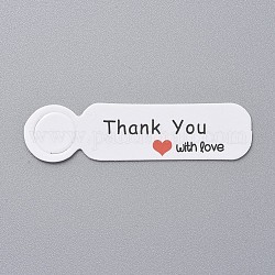 紙ギフトタグ  hange tags  美術工芸用  バレンタインデー/感謝祭  愛の言葉ありがとうの長方形  ホワイト  13x49.5x0.5mm  穴：9mm