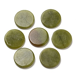 Cabochons de jade naturel de Taïwan, plat rond, 17.5~18x2.5~3mm