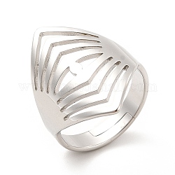 201 anillo ajustable de ojo ancho de acero inoxidable para mujer, color acero inoxidable, nosotros tamaño 6 (16.5 mm)
