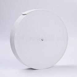 Cordón de goma elástico plano / banda, correas de costura accesorios de costura, blanco, 38 mm, 5 m / rollo