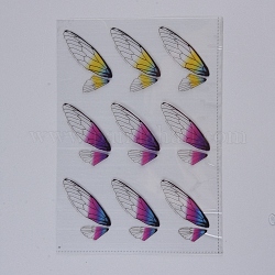 Flügelklappen-Aufkleber (kein Kleber auf der Rückseite), für UV-Harz, Epoxidharz Schmuck Handwerk machen, Schmetterlingsmuster, 150x103x0.1 mm