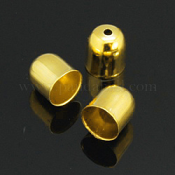 Eisen Endkappen für Kord, Glocke, golden, 10.5x10 mm, 9 mm Innen Durchmesser, Bohrung: 1.5 mm