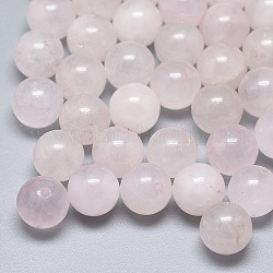Naturale perle di quarzo rosa, mezzo forato, tondo, 8mm, mezzo buco: 1.2 mm