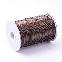 Cordes en polyester ciré coréen, brun coco, 2mm, environ 100yards/rouleau (300pied/rouleau)