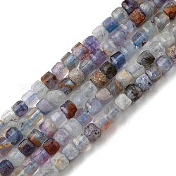 Chapelets de perles en fluorite naturel, facette, cube, 2.1~2.3mm, Trou: 0.5mm, Environ 174~175 pcs/chapelet, 14.96~15.35 pouce (38~39 cm)