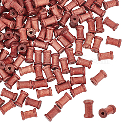 Carretes vacíos de madera para cable, bobinas de hilo, de color rojo oscuro, 1.2x2 cm