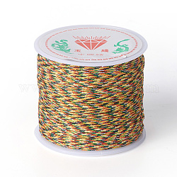 Corde de nylon pour la fabrication de bijoux, colorées, 0.8mm, environ 49.21 yards (45 m)/rouleau