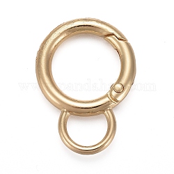 Aleación broches llave, anillos de puerta de primavera, sin plomo y cadmio, dorado, 33x24x3.5mm, agujero: 9x7 mm