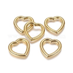 Ccb cornice di perline di plastica, cuore, oro antico, 44.5x44.5x6mm, Foro: 1~1.6 mm