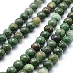 Natürliche afrikanische Jade Perlen Stränge, Runde, 8 mm, Bohrung: 1 mm, ca. 49 Stk. / Strang, 15.7 Zoll (40 cm)