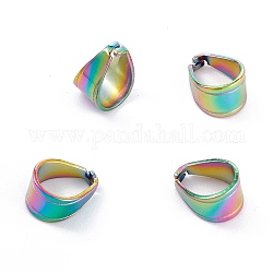 Placcatura ionica (ip) 304 moschettone a scatto in acciaio inossidabile, colore arcobaleno, 11x8x7mm