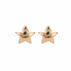 Boucles d'oreilles étoile pour femme, sans cadmium et sans plomb, or, 9x9.5mm, pin: 0.6 mm