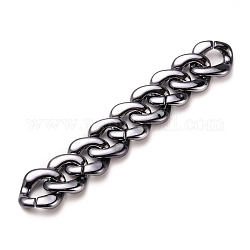 Акриловые цепочки для бордюров ручной работы, витые цепочки, металлический черный, ссылка: 31x29x6 mm, около 39.37 дюйма (1 м) на прядь