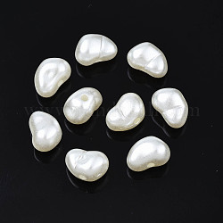 ABS-Kunststoff-Nachahmung Perlen, Oval, Muschelfarbe, 6x9x6 mm, Bohrung: 1.5 mm, ca. 2625 Stk. / 500 g