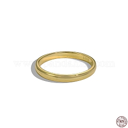 925 stapelbare Ringe aus Sterlingsilber, schlichte Bandringe, mit s925-Stempel, golden, uns Größe 7 (17.3mm), 2.5 mm