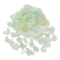 DIY Jewelry Making Finding Kit, Including Transparent Acrylic Charms and Beads, Frosted, Mixed Shapes, Medium Aquamarine, 11~30x12~41x3~9mm, Hole: 1~8mm, about 588pcs/500g