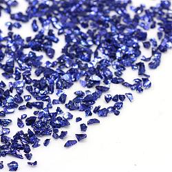 Perle di vetro piezo, perline Senza Buco, pezzo, blu medio, 1.5~2x1.5~2mm, su 440~450 g / borsa