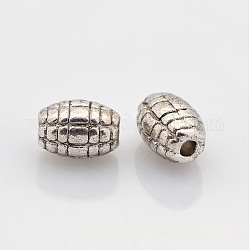 Perline in lega stile tibetano,  piombo & nichel & cadmio libero, ovale, argento antico, 7x5mm, Foro: 1 mm