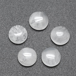Natürlichen Quarzkristall cabochons, Bergkristall-Cabochons, Flachrund, 8x3~4 mm