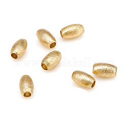 Spacer бисер латунные, долговечный, овальные, золотые, 5x3 мм, отверстие : 1.4 мм