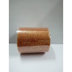 Deko-Mesh-Bänder, Tüllstoff, Tüllrollen-Spulengewebe für Rockherstellung, dunkelgolden, 75 mm
