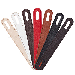 CHGCRAFT 7Pcs 7 Colors PU Leather Bag Handle, for Bag replacement Accessories, Rectangle, Mixed Color, 20.1x2.7x2.5cm, Hole: 8.5x31mm, 1pc/color