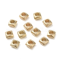 Ccb Kunststoff-Perlen, Viereck, golden, 4x4x2 mm, Bohrung: 2.3 mm