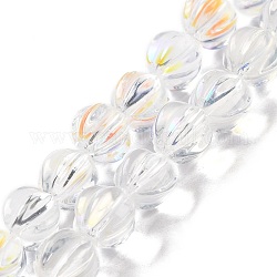 Transparent Glass Beads Strands, Lantern, Clear AB, 8.5x7.5x8mm, Hole: 1.2mm, about 45~46pcs/strand, 14.37 inch(36.5cm)