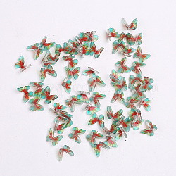 Cabochon in resina 3d, borchie per nail art, nail art accessori decorativi, farfalla, pomodoro, 7.5x7~8x2~3mm