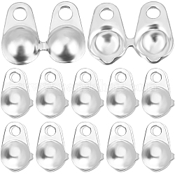Beebeecraft 20Pcs 925 Sterling Silver Bead Tips, Calotte Ends, Clamshell Knot Covers, Silver, 4x5x1.2mm, Hole: 0.8mm, Inner Diameter: 2mm