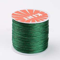 Круглые парафинированные полиэфирные шнуры, зелёные, 0.45 мм, около 174.97 ярда (160 м) / рулон