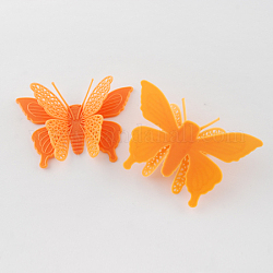 Solid Color Acrylic Cabochons, Butterfly, Coral, 36x50x12mm