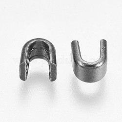 Bekleidungszubehör, Zinklegierungsreißverschluss auf der Oberseite des Steckers, Metallgrau, 5.5x5x3 mm